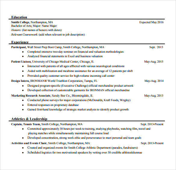 download student resume