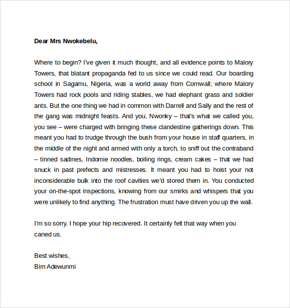 FREE 4 Apology Letters To Teacher In MS Word Pages Google Docs PDF