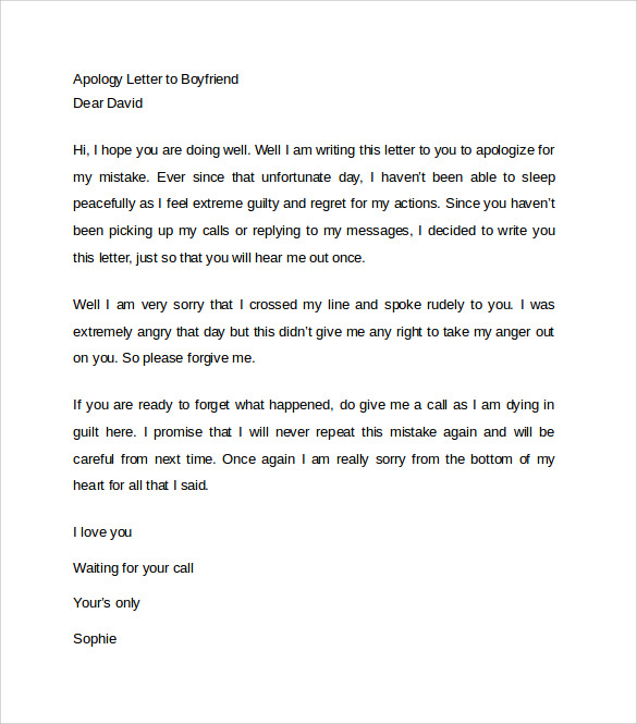 Letter apology a friend of write to your Apology Letter