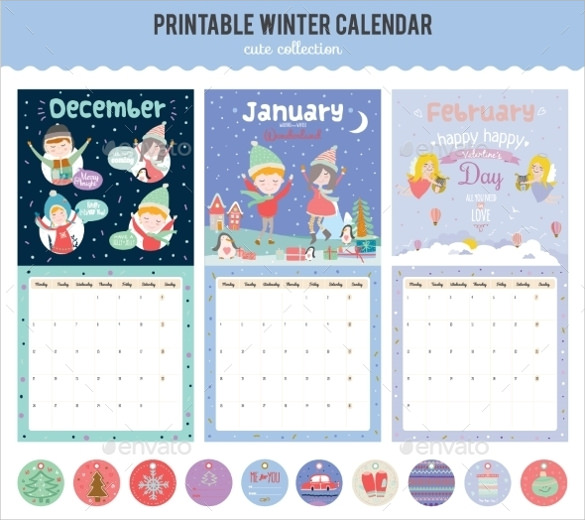 FREE 8 Cute Calendar Templates In PDF MS Word Vector EPS AI FREE 8 Cute Calendar Templates In PDF MS Word Vector EPS AI