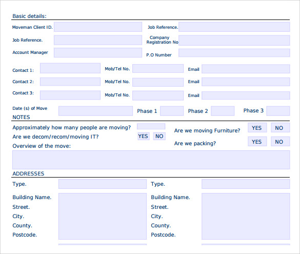 job sheet template