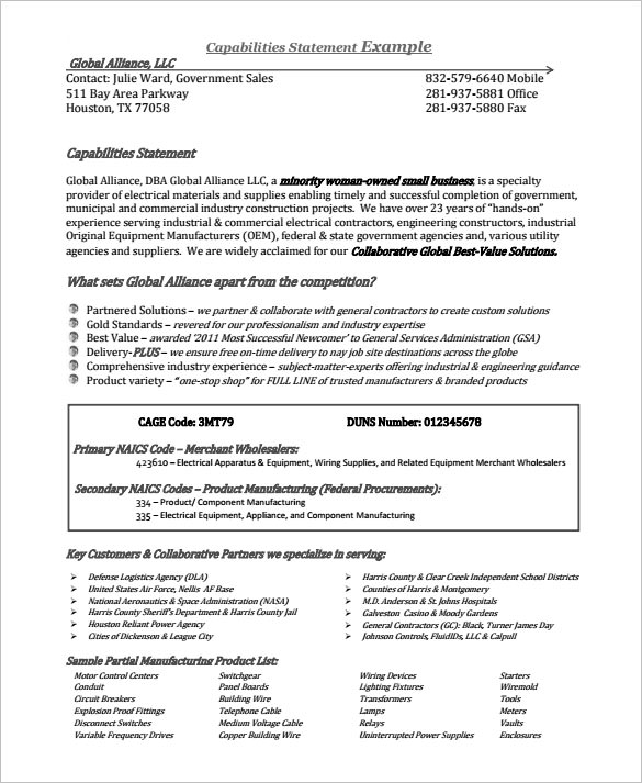 Government contractor sample resume