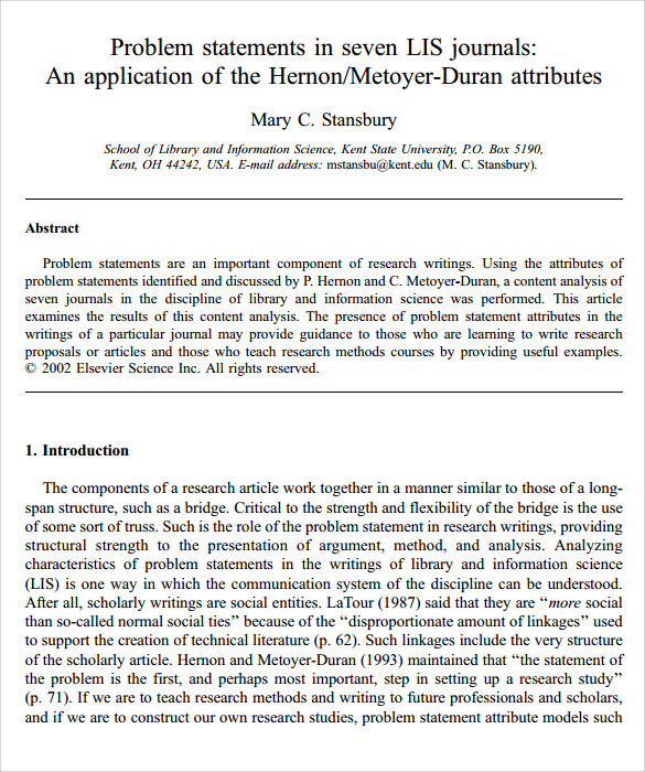 how to write statement of the problem in research example