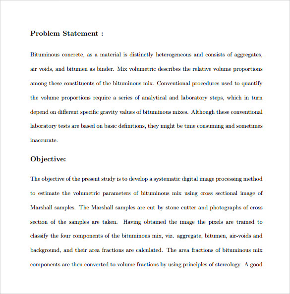 problem statement template free printable