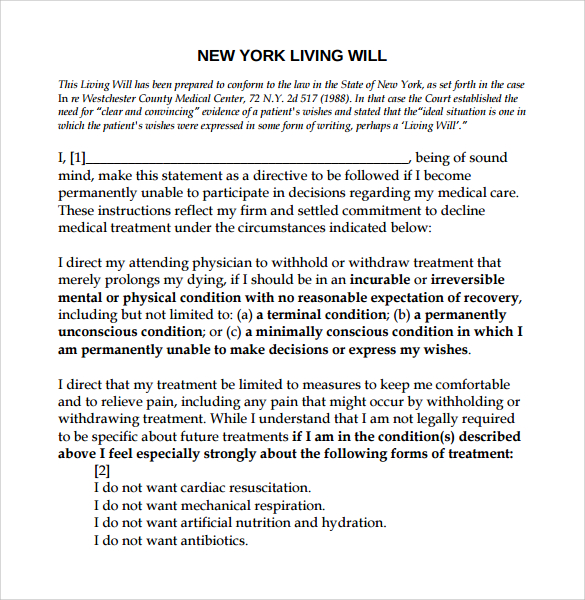 living well form sample download