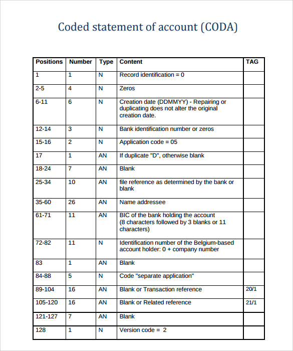 statement of account template free pdf