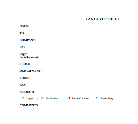 fax cover sheet for resume word