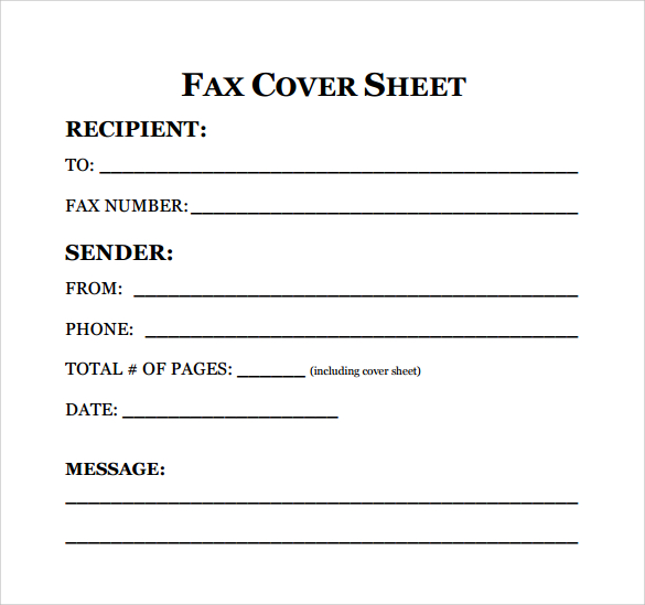 resume cover letter for fax