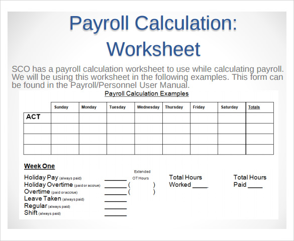 payroll timesheet example