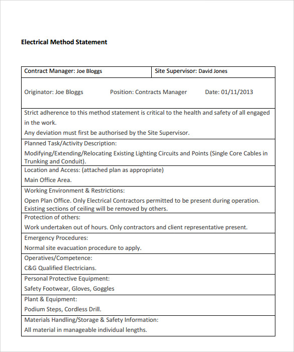 Template For Methodology