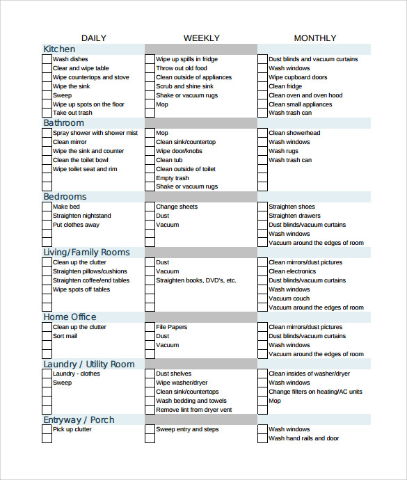 house cleaning checklist1