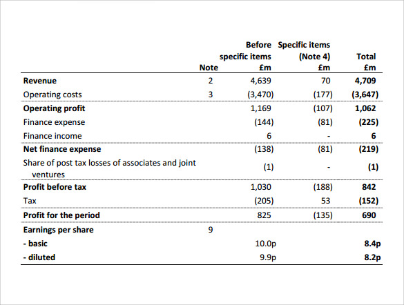 13+ Income Statements – Samples, Examples & Format | Sample Templates