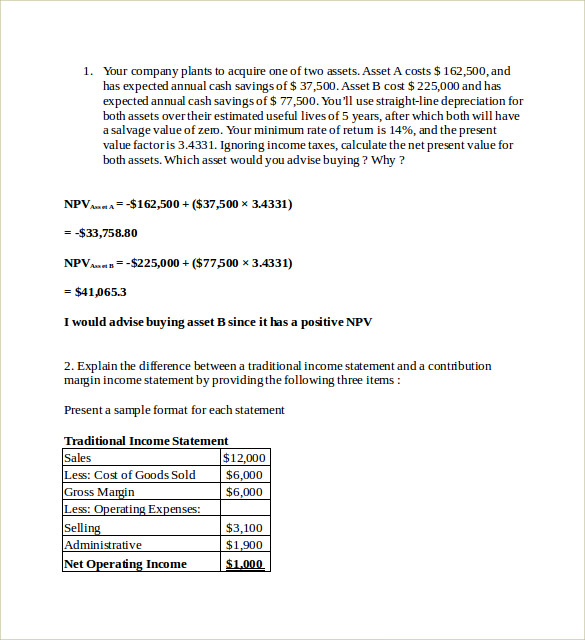 traditional income statement document1