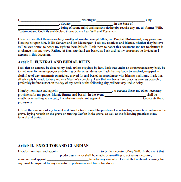 printable last will and testament form1