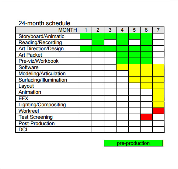 animated 3d feature film production schedule