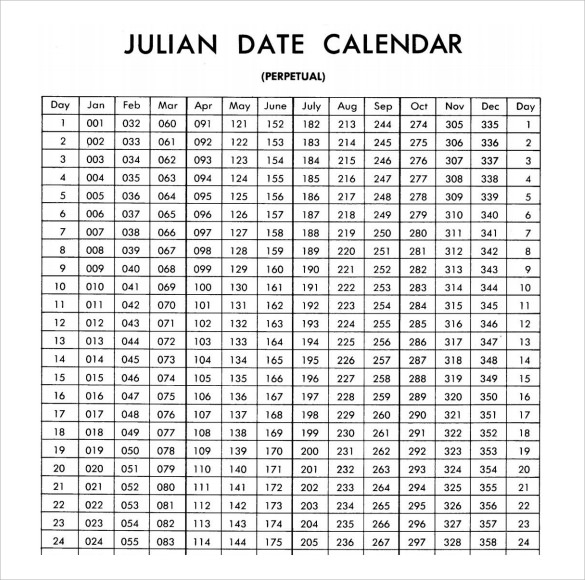 Free Printable 2024 Julian Calendar Year Dates Tommi Madelaine