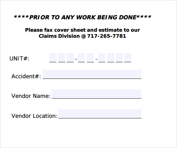 simple fax cover sheet