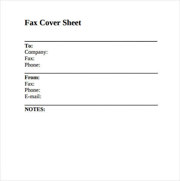 free download fax cover sheet template