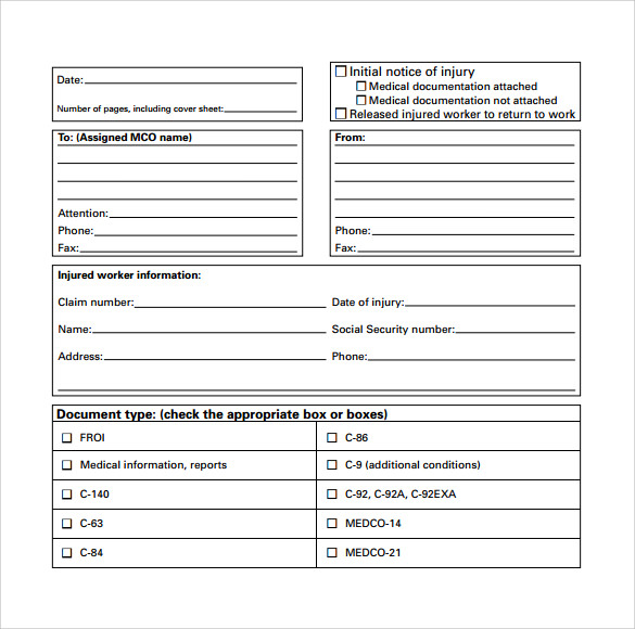 simple fax cover sheet to download