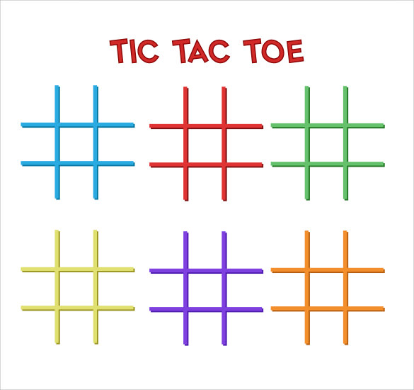 FREE 9 Sample Tic tac Toe Templates In PDF MS Word