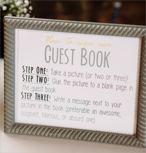 guest book sign template