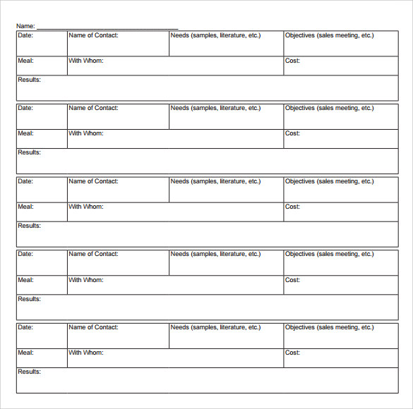 Sales Rep Visit Report Template