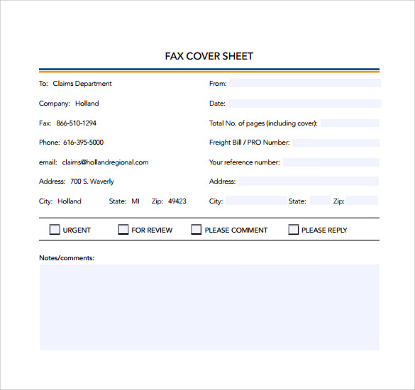 sheets printable time sample Cover   Sample Fax Sample  11 Sheets Templates