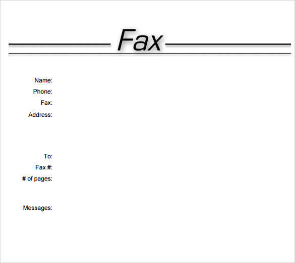 Fax cover letter template word 2007