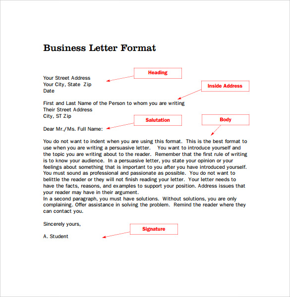 Sample Business Letter Template from images.sampletemplates.com