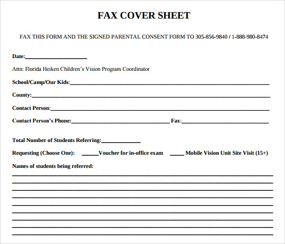 office fax cover sheet template pdf