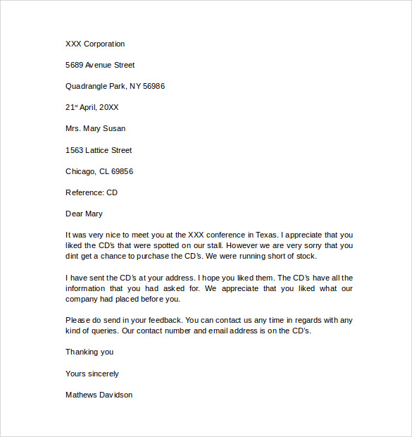 professional business letter