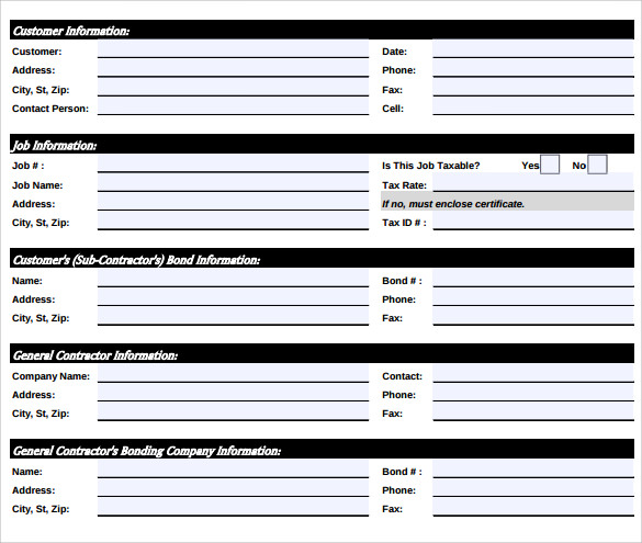 Sample Job Sheet Template 13 Free Documents In PDF