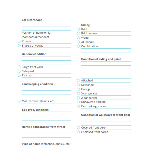 Printable Home Buying Checklist