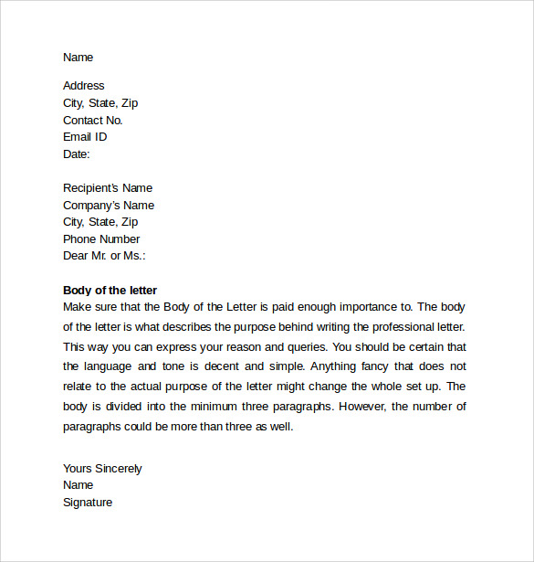 free-11-professional-letter-templates-in-pdf-ms-word