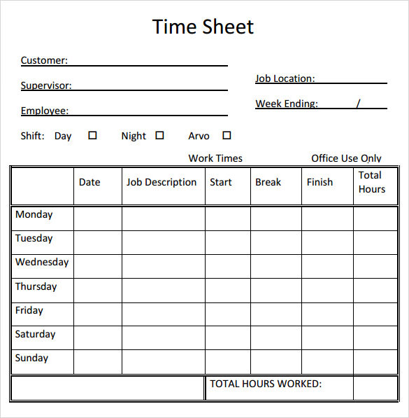 FREE 8 Sample Timesheet Calculator Templates In PDF