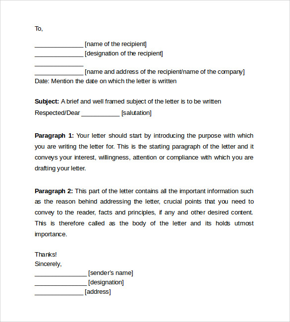 format for writing a friendly letter