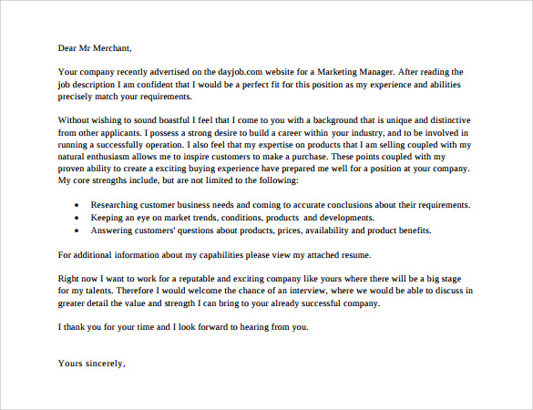 marketing manager cover letter pdf