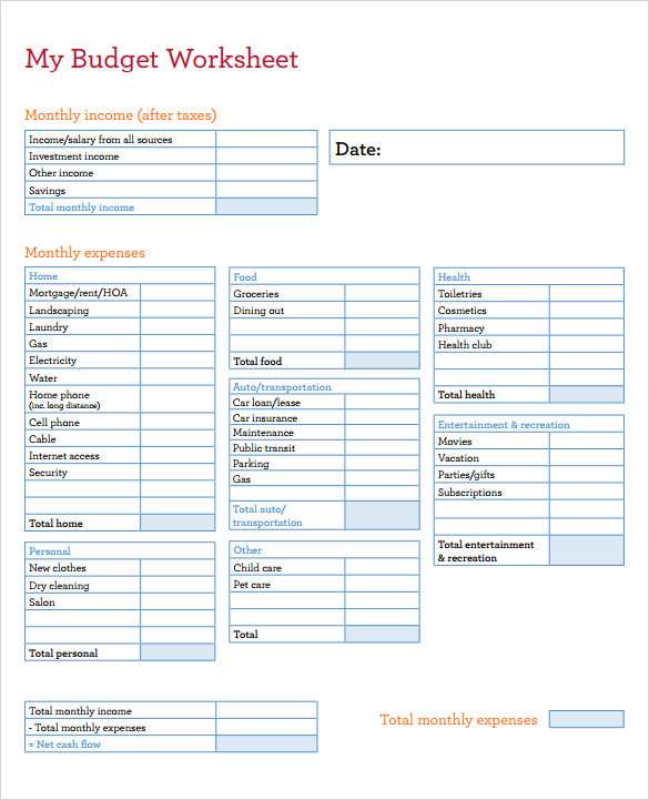 budget calculator template pdf free