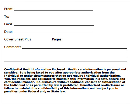 example of free fax cover sheet