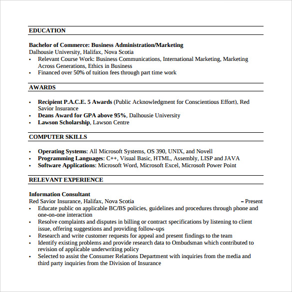 resume power words customer service