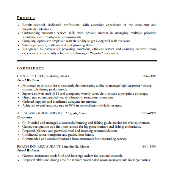 customer service resume to download