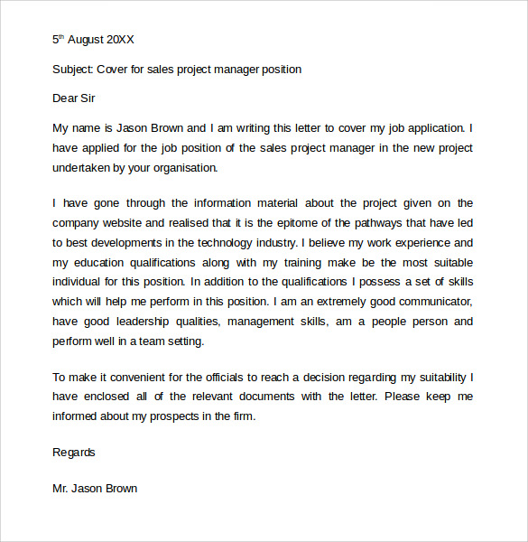 basic job application cover letter 