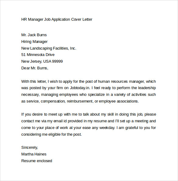 Free 14 Application Cover Letter Templates In Ms Word Pdf