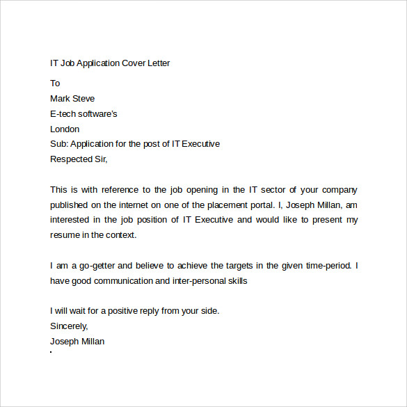 15+ Application Cover Letter Templates - Samples, Examples ...