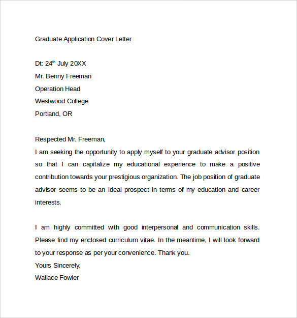 application cover letter to print