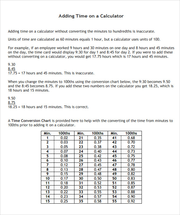 time card calculator pdf