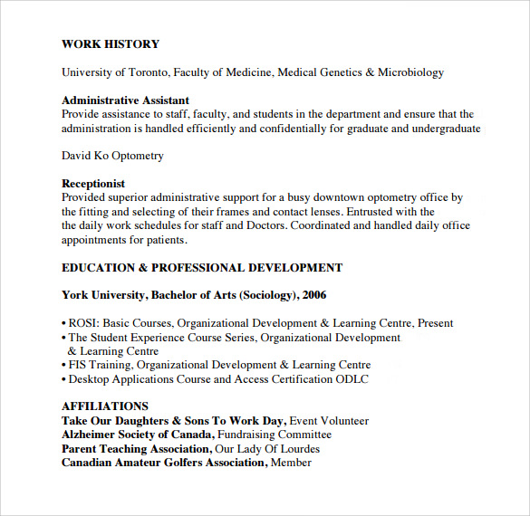 office assistant resume sample pdf