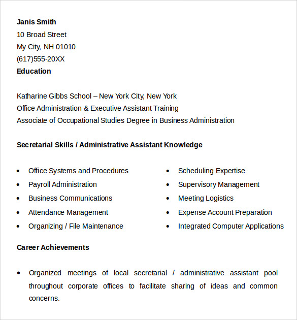 FREE 9 Sample Office Assistant Resume Templates In PDF MS Word