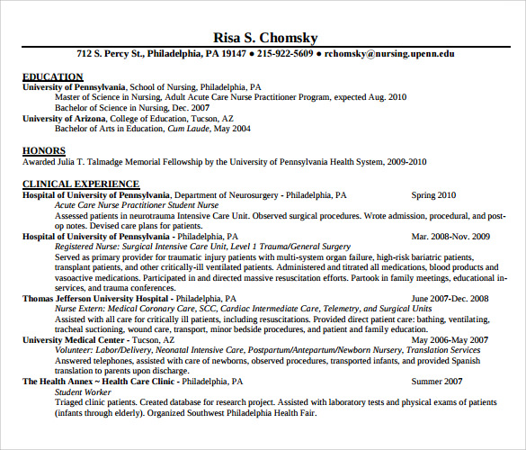 registered nurse resume free template