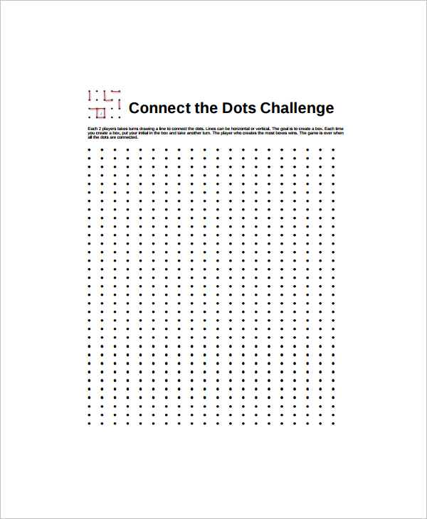 Free Printable Dots And Boxes Game PRINTABLE TEMPLATES